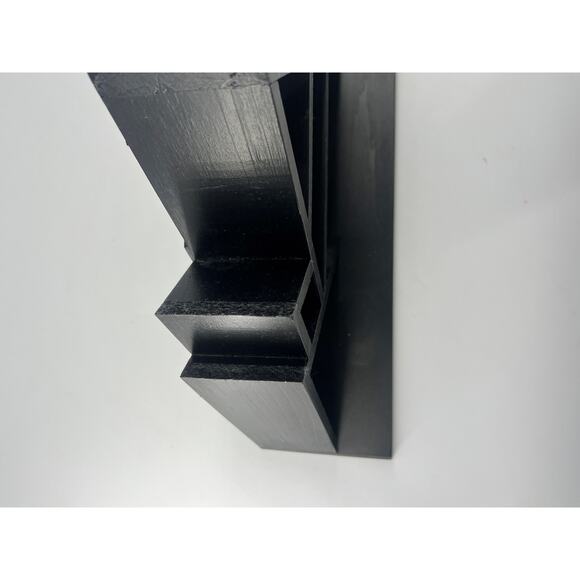 Black Shelved Triangle Star Multi Level Boho Moon Whimsy Goth Wood Home Decor - Picture 3 of 15